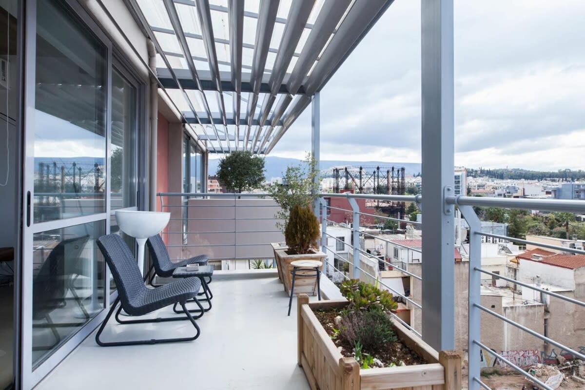 Penthouse With 360 View Of Athens And Private Gym Apartment Luaran gambar