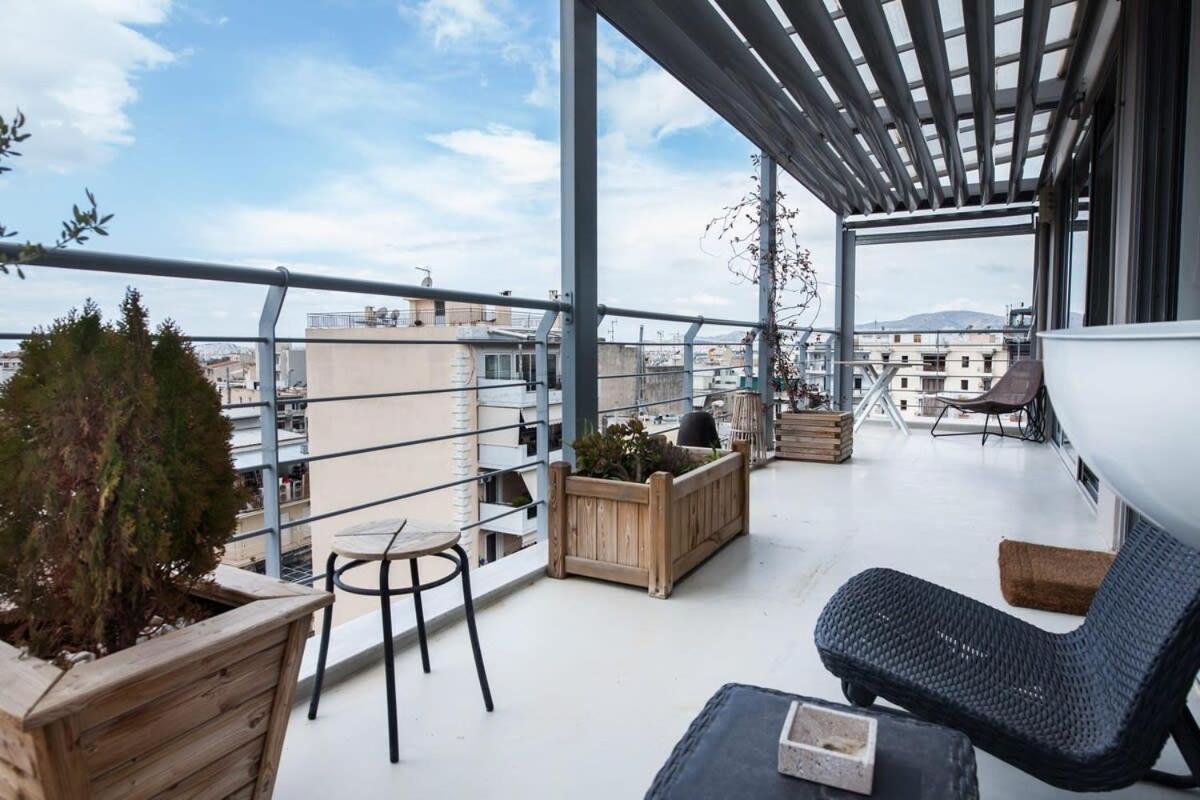 Penthouse With 360 View Of Athens And Private Gym Apartment Luaran gambar